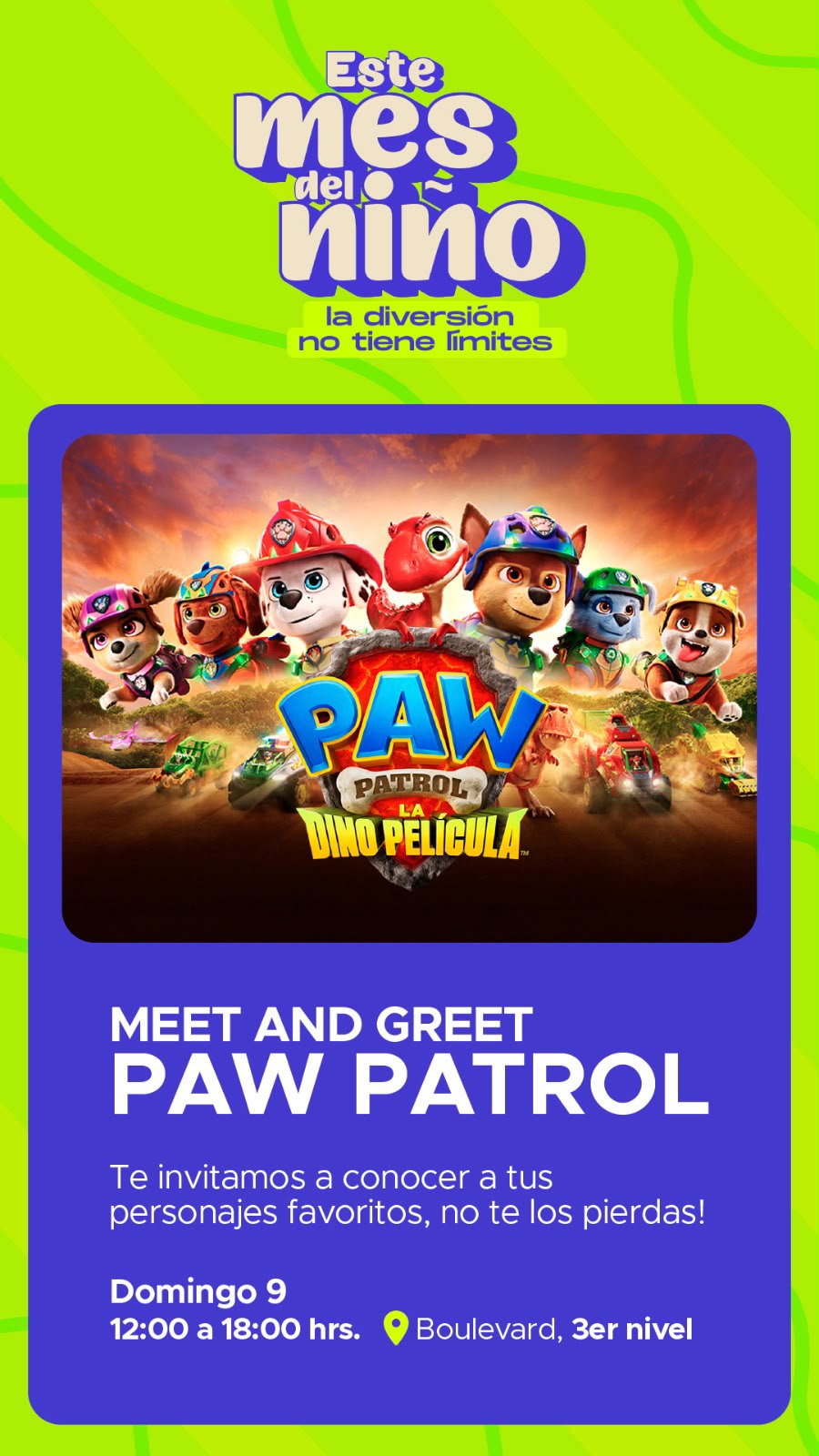 Día del Niño: Celebra con la Patrulla de Cachorros en el Centro Comercial